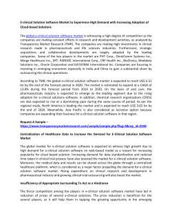 E-clinical Solution Software Market 