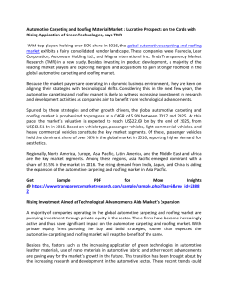 Automotive Carpeting and Roofing Material Market