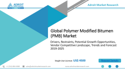 Polymer Modified Bitumen (PMB) Market - Global Insights, Growth, Size, Trends and Forecast, 2019 – 2025