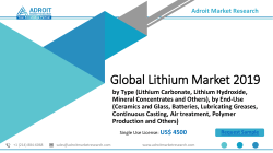 Lithium Market Trends, Significant Growth, Key Companies Profile, Competitive Analysis and Forecast Analysis by 2025