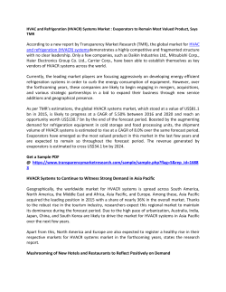 HVAC and Refrigeration (HVACR) Systems Market 