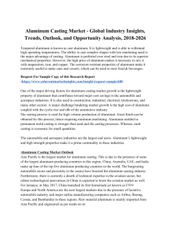Aluminum Casting Market - Global Industry Insights, Trends, Outlook, and Opportunity Analysis, 2018-2026