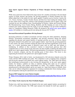 Snow Sports Apparel Market