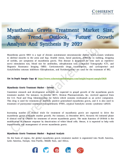 Myasthenia Gravis Treatment Market Regional Analysis and Future Forecast 2027