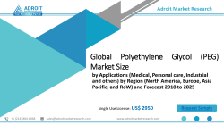 Global Polyethylene Glycol (PEG) Market Size by Applications, by Region and Forecast 2019 to 2025