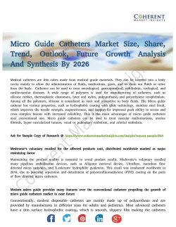 Micro Guide Catheters Market to Witness Steady Growth Rate During 2018 to 2026