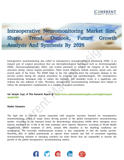 Intraoperative Neuromonitoring Market Anticipates Steady Growth Till 2025