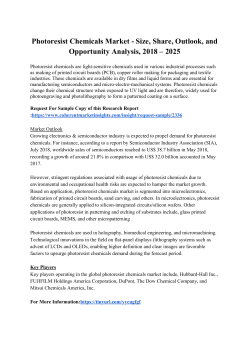Photoresist Chemicals Market - Size, Share, Outlook, and Opportunity Analysis, 2018 – 2025