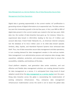 Data Management as a Service Market