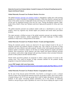 Maternity Personal Care Products Market