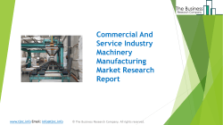 Commercial And Service Industry Machinery Manufacturing Global Market Report 2019