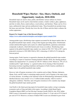  Household Wipes Market - Size, Share, Outlook, and Opportunity Analysis, 2018-2026