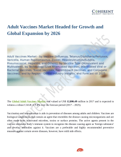 Adult Vaccines Market Shows Expected Growth from 2018-2026