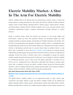Electric Mobility Market