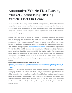 Automotive Vehicle Fleet Leasing Market