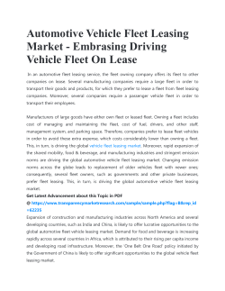 Automotive Vehicle Fleet Leasing Market