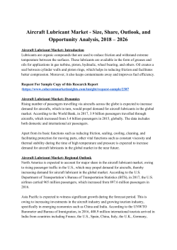 Aircraft Lubricant Market - Size, Share, Outlook, and Opportunity Analysis, 2018 &ndash; 2026