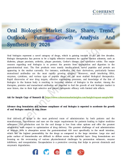 Oral Biologics Market Generate Maximum Revenues By 2026