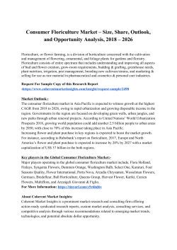 Consumer Floriculture Market &ndash; Size, Share, Outlook, and Opportunity Analysis, 2018 &ndash; 2026
