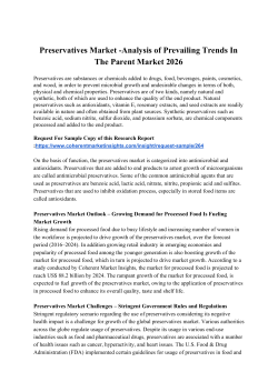 Preservatives Market -Analysis of Prevailing Trends In The Parent Market 2026