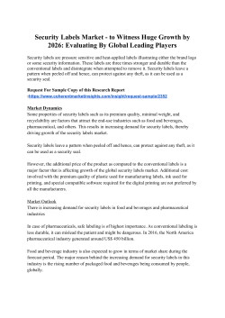  Security Labels Market -  to Witness Huge Growth by 2026: Evaluating By Global Leading Players