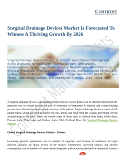 Surgical Drainage Devices Market Advancements to Watch Out For 2026
