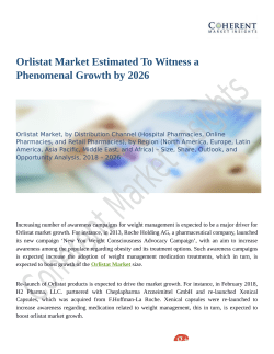 Orlistat Market To Register High Demand Rate Worldwide By 2026