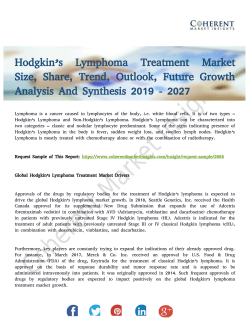Hodgkin’s Lymphoma Treatment Market to Record Stellar Growth by 2027