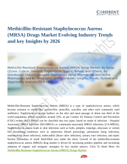 Methicillin-Resistant Staphylococcus Aureus (MRSA) Drugs Market Evolving Industry Trends and key Insights by 2026
