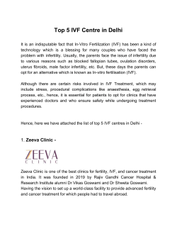 Top 5 IVF Centres in Delhi