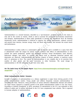Androstenedione Market to Witness Moderate Growth Rate to 2026