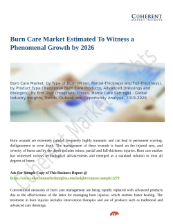Burn Care Market Progresses for Huge Profits by 2026