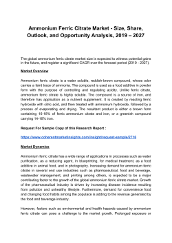 Ammonium Ferric Citrate Market