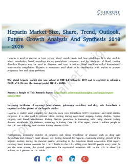 Heparin Market to Record an Impressive Growth Rate by 2026