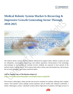 Medical Robotic System Market To Register Unwavering Growth by 2026