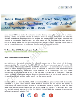Janus Kinase Inhibitor Market Demands and Growth Prediction till 2026