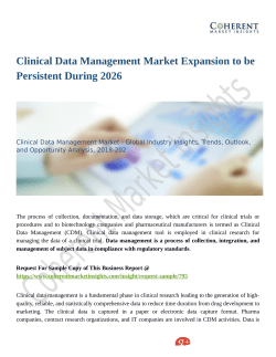 Clinical Data Management Market Trends Estimates High Demand by 2026