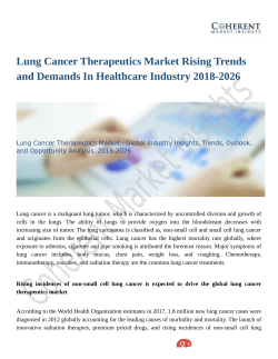 Lung Cancer Therapeutics Market to Perceive Substantial Growth During 2018–2026