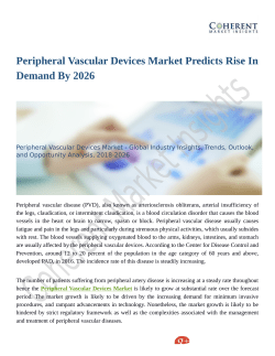 Peripheral Vascular Devices Market Value Projected to Expand by 2018-2026