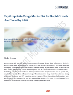 Erythropoietin Drugs Market Expansion to be Persistent During 2018 – 2026