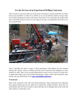 Use The Services Of An Experienced Drilling Contractor