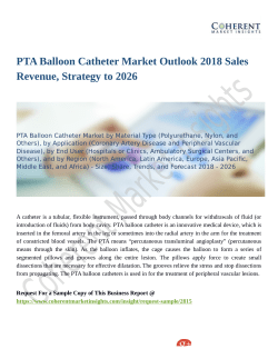 PTA Balloon Catheter Market Projected to Grow Steadily During 2018-2026