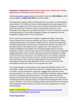 Holographic Imaging Market Global Trends, Market Share, Industry Size, Growth, Opportunities, and Market Forecast 2019 to 2029