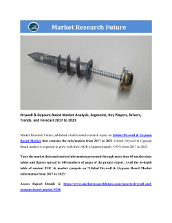 Drywall and Gypsum Board Market Research Report- Forecast 2023