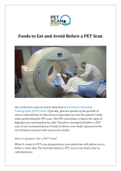 Foods to Eat and Avoid Before a PET Scan