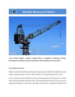 Global Crane Market Research Report - Forecast to 2023