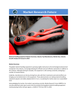 Global Material Handling Equipment Market Research Report - Forecast to 2023