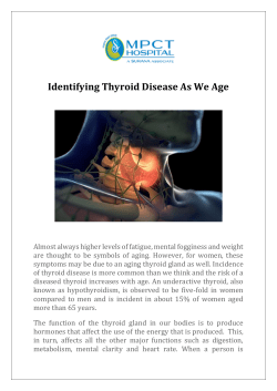 Identifying Thyroid Disease As We Age