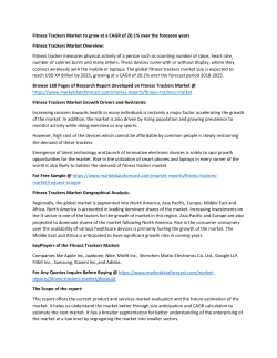 Fitness Trackers Market Promo