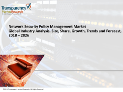 Network Security Policy Management Market Global Industry Analysis, Size, Share, Growth, Trends and Forecast, 2018 – 2026